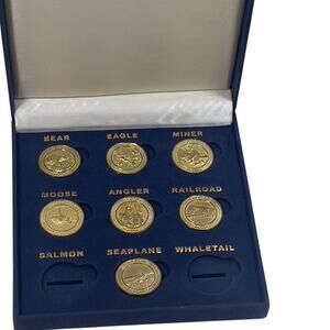 Alaska Frontier Mint Passions Gary K Commemorative Gold Brass Coins INCOMPLETE